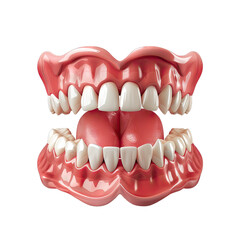 Obraz premium false teeth Isolated on white