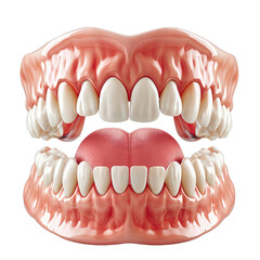 Obraz premium false teeth Isolated on white