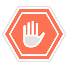 Obraz premium Ad Block Vector Icon Design Illustration