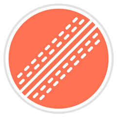 Cricket ball Vector Icon Design Illustration