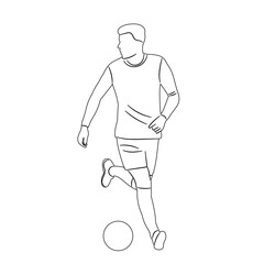 football player man, sketch on white background vector