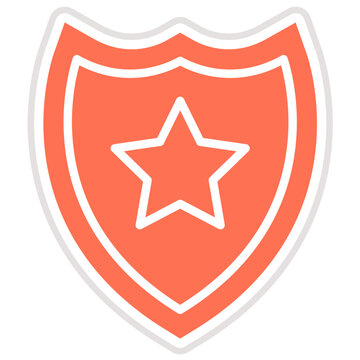 Police badge Vector Icon Design Illustration