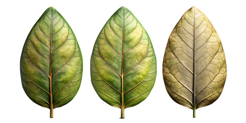 Obraz premium beautify leaves Illustrated on transparent background, from different tree species like chestnut, oak, birch 