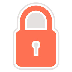 Padlock Vector Icon Design Illustration