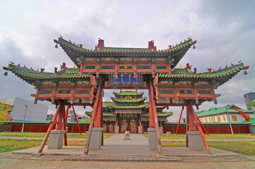 Obraz premium The Bogd Khan Palace Museum in Ulaanbaatar, Mongolia