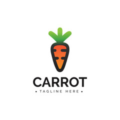 Creative Carrot Logo Design With Unique Pattern and Modern Typography