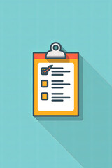 A checklist icon on a clean background