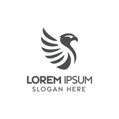 Abstract Eagle Silhouette Logo Design for a Conceptual Brand Identity