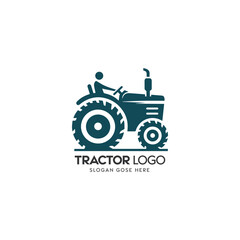 Simplistic Tractor Logo Design for Agricultural Branding Purposes