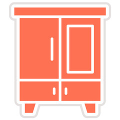 Wardrobe Vector Icon Design Illustration