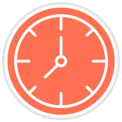 Wall Clock Vector Icon Design Illustration