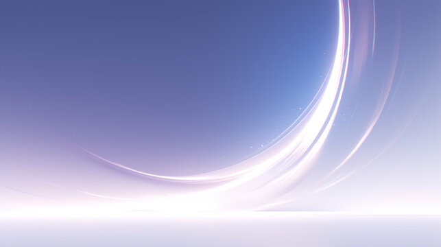 abstract background with soft light lines and curves on white-blue background