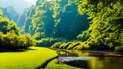 spring in the mountains