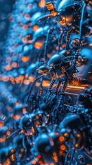 High-tech circuit board forest ,Generative AI