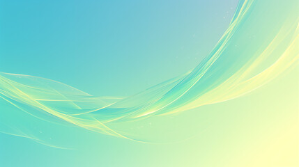 abstract background with smooth waves in picturesque shades of green and blue