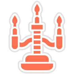 Candle Vector Icon Design Illustration