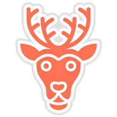 Reindeer Vector Icon Design Illustration