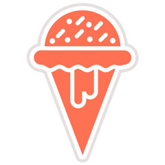 Ice cream Vector Icon Design Illustration