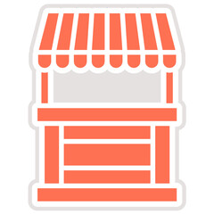 Fototapeta premium Stall Vector Icon Design Illustration