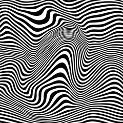 Abstract black and white line swirl pattern design - 770605596