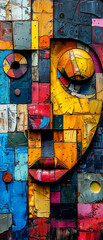 Colorful graffiti on the wall as an abstract background.