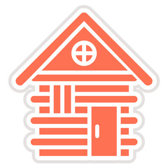 Cabin Vector Icon Design Illustration