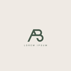 Minimal creative initial based AB logo and BA logo. Letter AB BA creative elegant monogram white color on black background