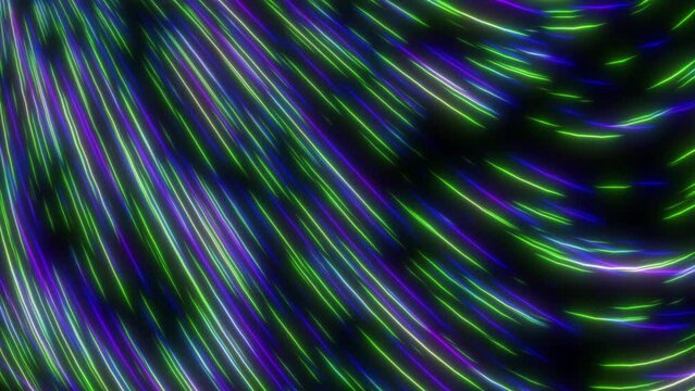 Colorful Illustrative Animation of Neural Network. Concept: Deep Learning, Chatbot, Artificial Intelligence, Machine Learning and Large Language Model Visualization.