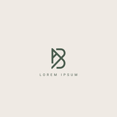 Minimal creative initial based AB logo and BA logo. Letter AB BA creative elegant monogram white color on black background