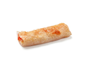 Tasty fried spring roll isolated on white