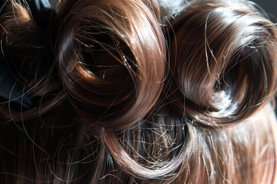 hair being combed into an elegant updo