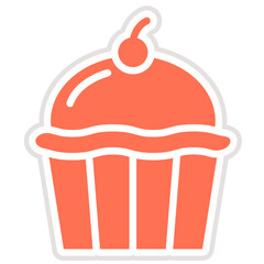 Cupcake Vector Icon Design Illustration