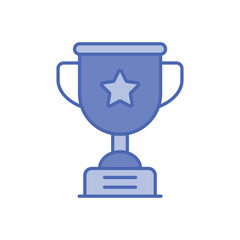 Blue Line Trophy vector icon