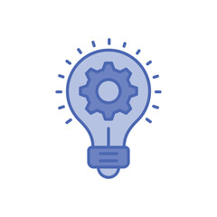 Blue Line Innovation Ideas vector icon