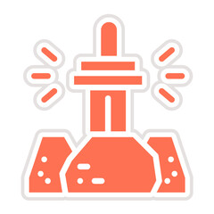 Excalibur Vector Icon Design Illustration