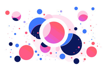 Vibrant abstract background with overlapping colorful circles, dynamic elements.