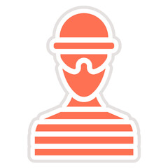 Robber Vector Icon Design Illustration