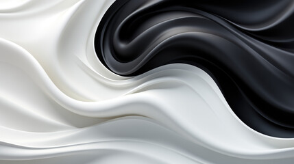 abstract black and white wavy texture reminiscent of mixing liquids