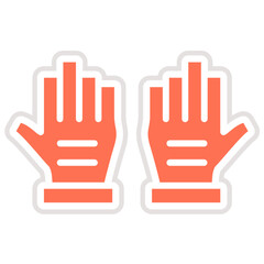 Fingerless Gloves Vector Icon Design Illustration