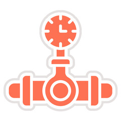 Pressure Gauge Vector Icon Design Illustration