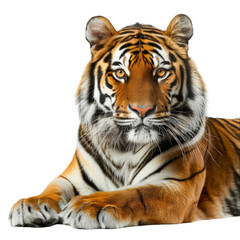 Tiger isolated on transparent background, cut out, png