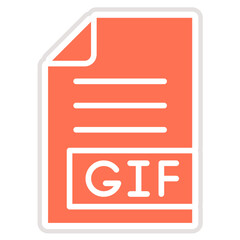 GIF Vector Icon Design Illustration