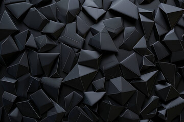 Fototapeta premium 3D black object pattern for background