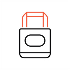 Tote Bag icon editable stock vector