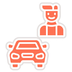 Car Salesman Vector Icon Design Illustration