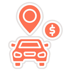 Destination Charge Vector Icon Design Illustration