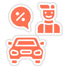 First Responders Discount Vector Icon Design Illustration