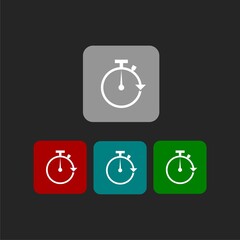 Repeat Task icon. Set of task manager icon  isolated on black background - obrazy, fototapety, plakaty