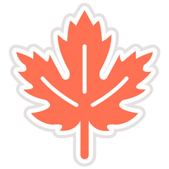 Maple leaf Vector Icon Design Illustration