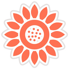 Sunflower Vector Icon Design Illustration